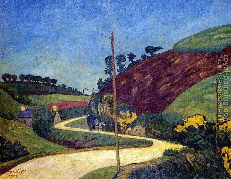 Paul Serusier : The Stagecoach Road in the Country with a Cart